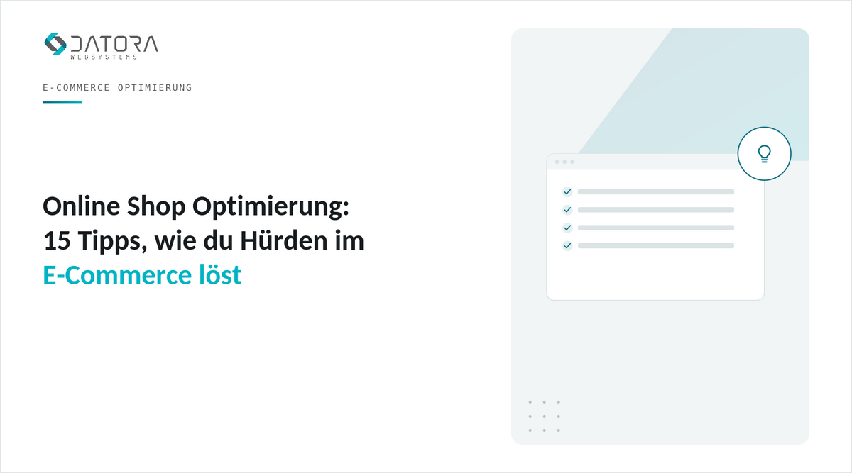 Online Shop Optimierung: 15 Tipps, wie du Hürden im E-Commerce löst