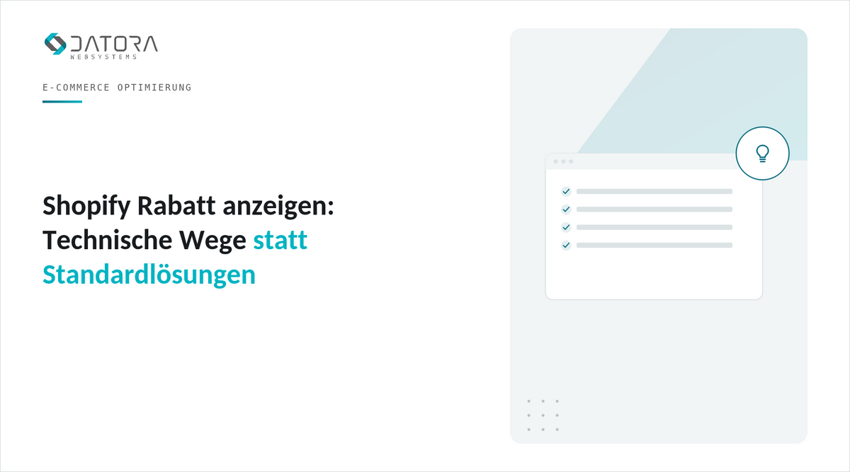 Shopify Rabatt anzeigen: Technische Wege statt Standardlösungen
