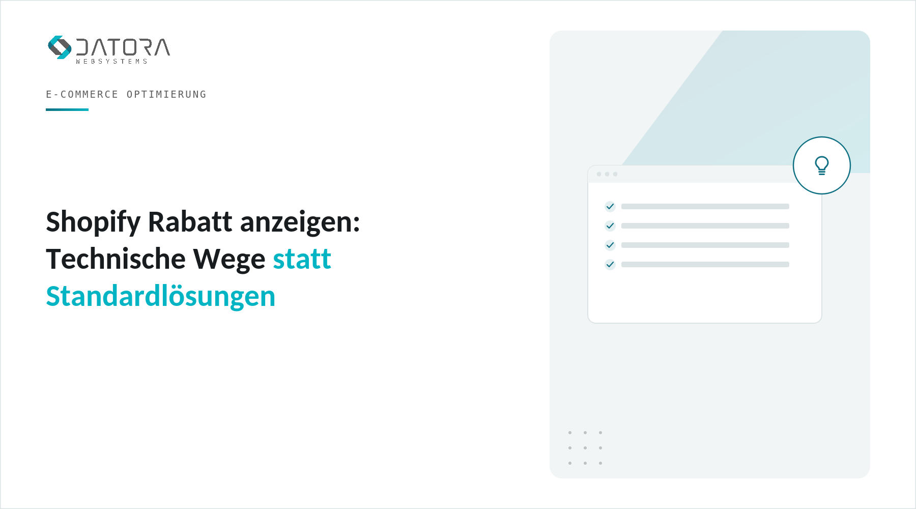 Shopify Rabatt anzeigen: Technische Wege statt Standardlösungen